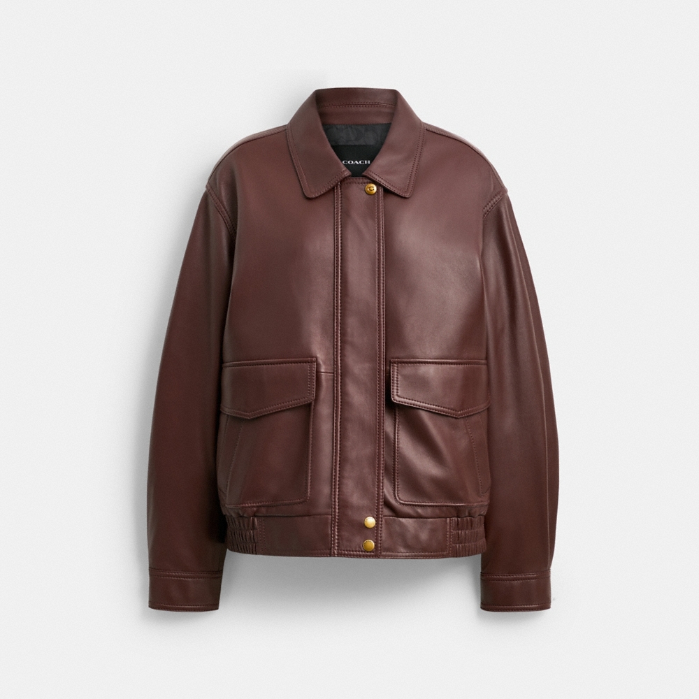 Coach Outlet Leather Pilot Jacket - Preorder