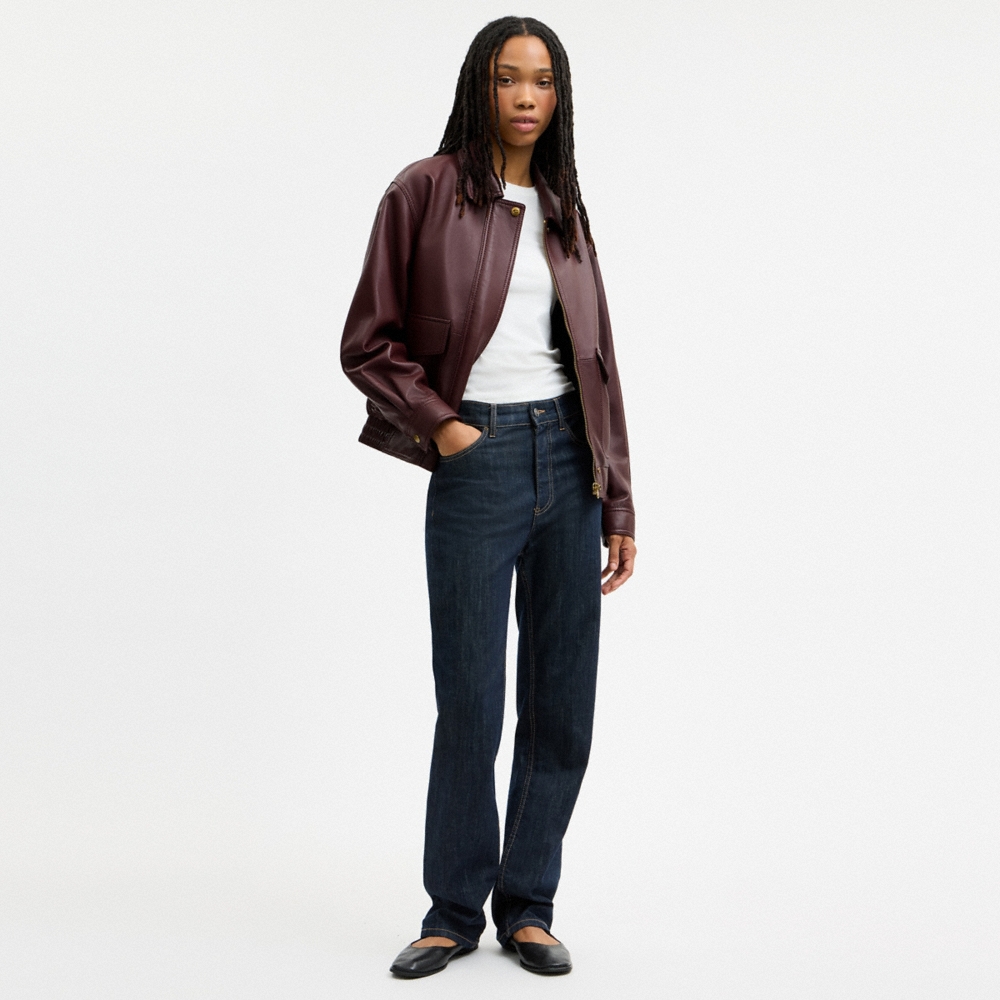 Coach Outlet Leather Pilot Jacket - Preorder