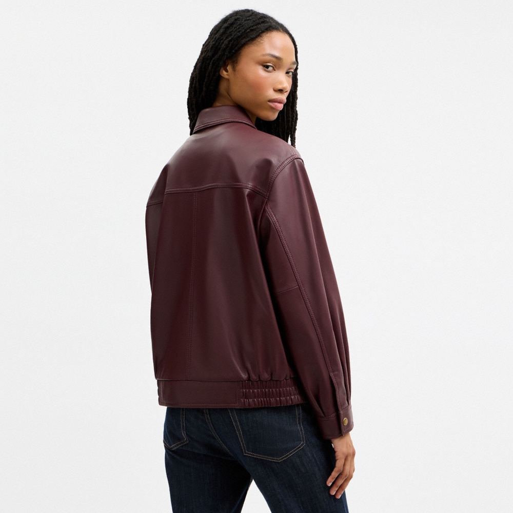 Coach Outlet Leather Pilot Jacket - Preorder