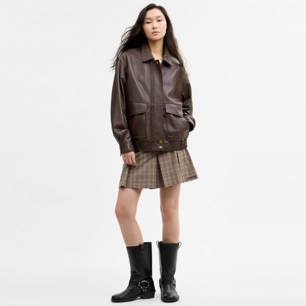 Coach Outlet Leather Pilot Jacket - Preorder
