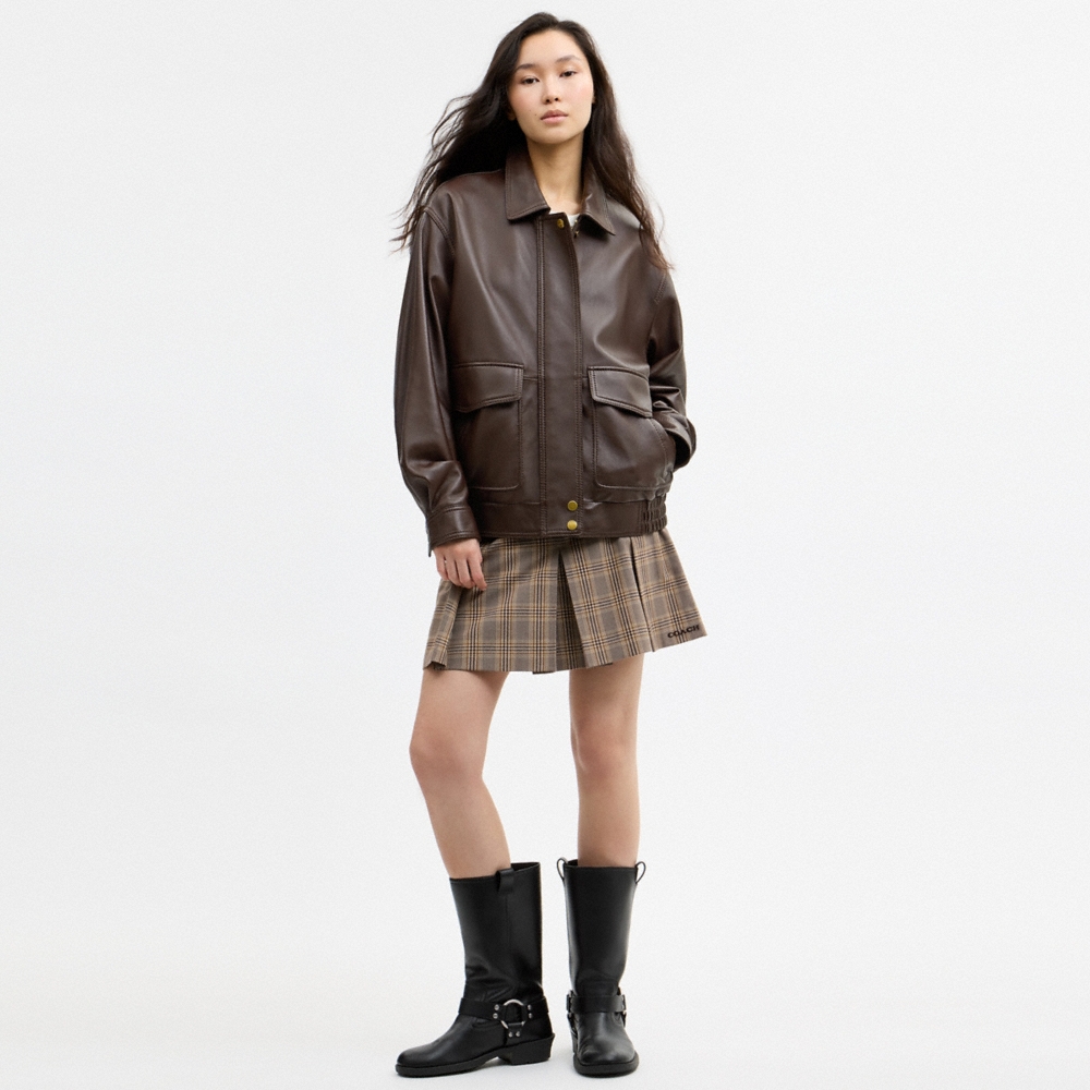 Coach Outlet Leather Pilot Jacket - Preorder