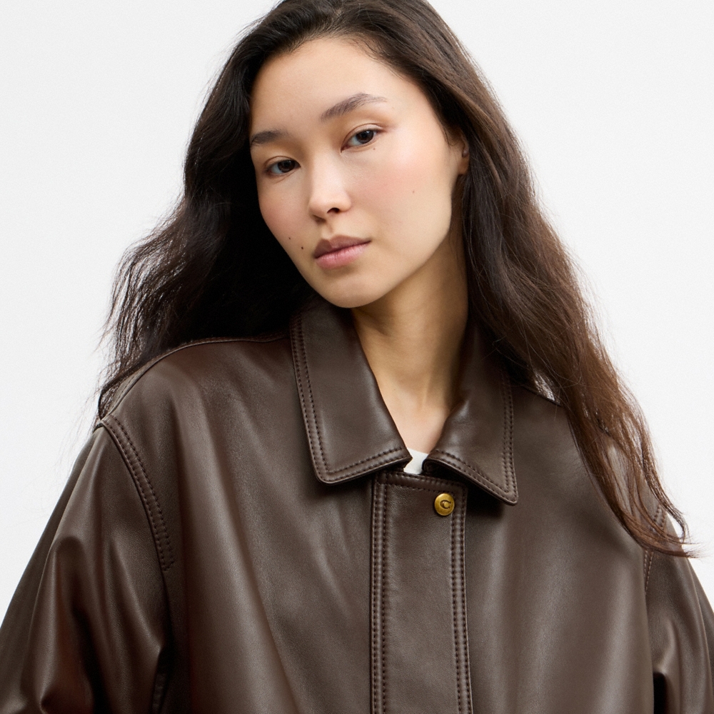 Coach Outlet Leather Pilot Jacket - Preorder