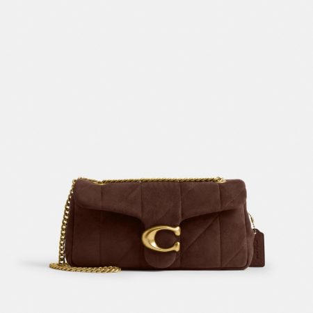 Coach Tabby Shoulder Bag 26 With Quilting - Preorder — Brass/Dark Chocolate