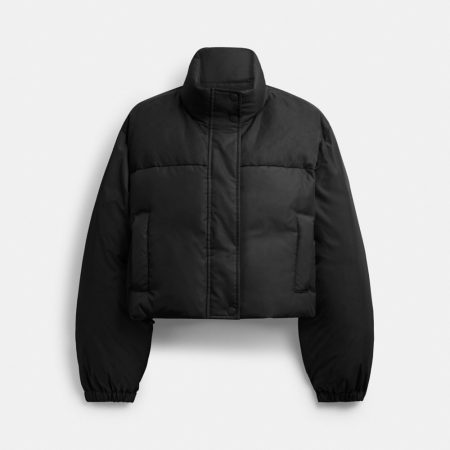Coach Outlet Signature Cropped Puffer - Preorder — Black
