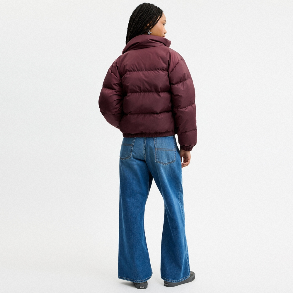 Coach Outlet Reversible Plaid Short Puffer - Preorder