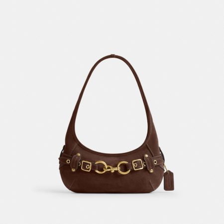 Coach Outlet Belted Ergo Shoulder Bag 26 - Preorder — Brass/Dark Chocolate