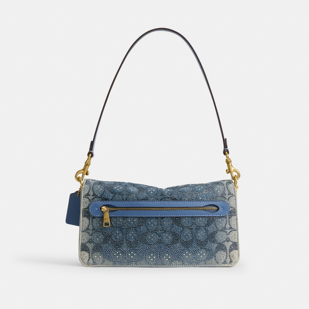 Coach Tabby Shoulder Bag 26 In Regenerative Cotton Denim With Crystal Signature - Preorder - Image 3