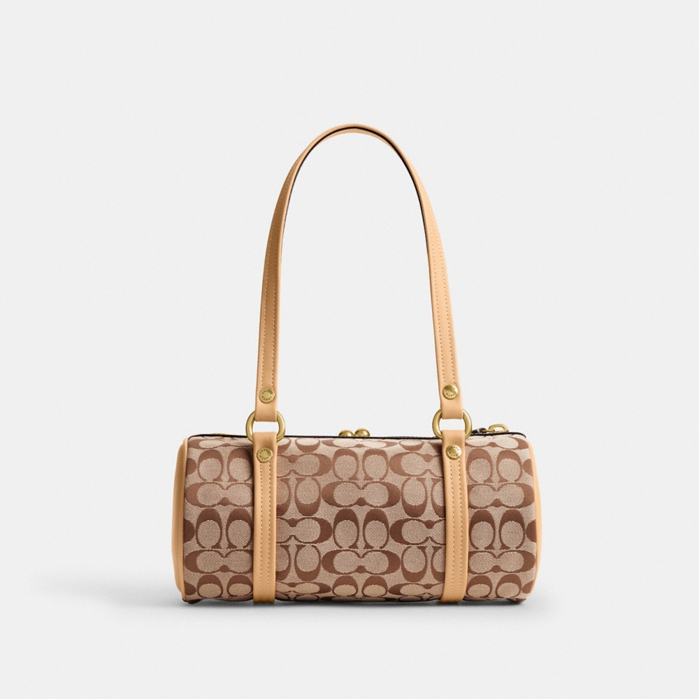 Coach Outlet Kisslock Barrel Bag 28 In Signature Jacquard - Preorder