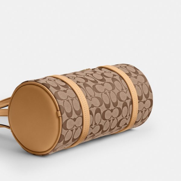 Coach Outlet Kisslock Barrel Bag 28 In Signature Jacquard - Preorder