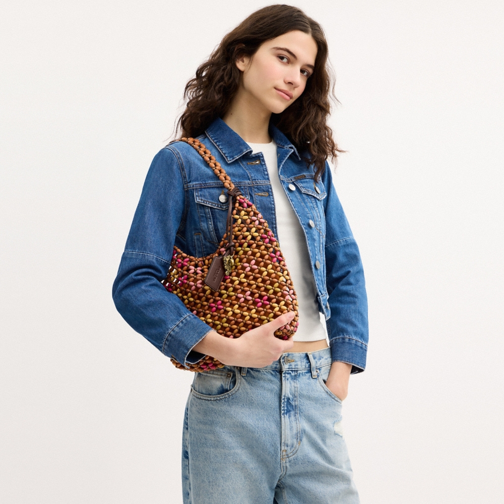 Coach Outlet Brooklyn Shoulder Bag 28 With Wooden Beading - Preorder