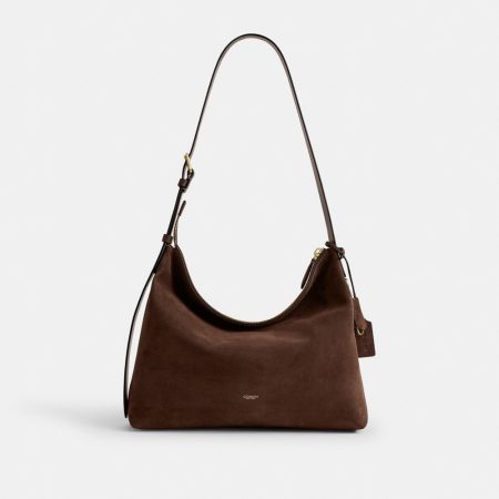 Coach Mott Messenger Bag 38 - Preorder — Dark Chocolate Suede