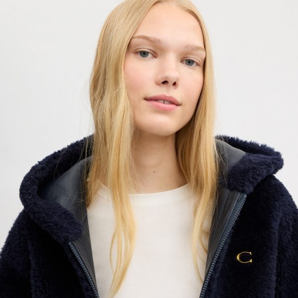 Coach Oversized Shearling Zip Hoodie - Preorder