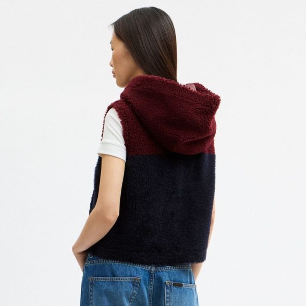 Coach Boxy Shearling Vest With Hood - Preorder
