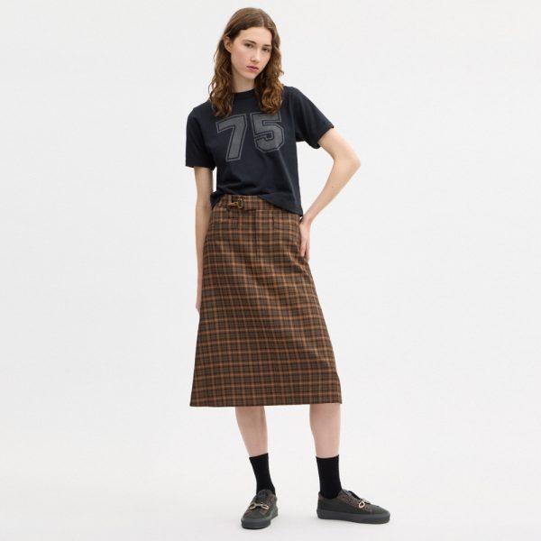 Coach Yarn Dye A-Line Skirt - Preorder