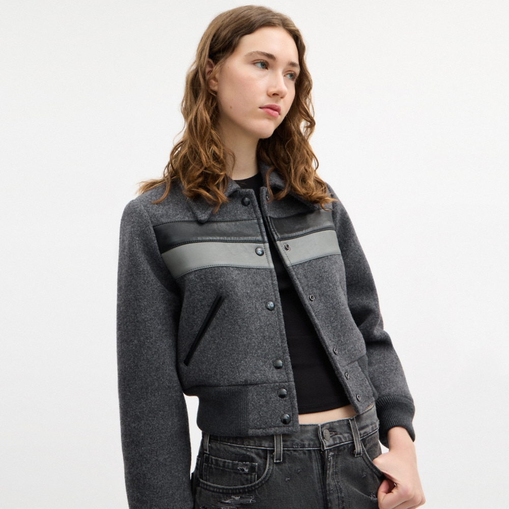 Coach Wool Leather Varsity Jacket - Preorder