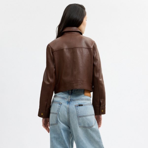 Coach Shrunken Leather Jacket With Turnlocks - Preorder