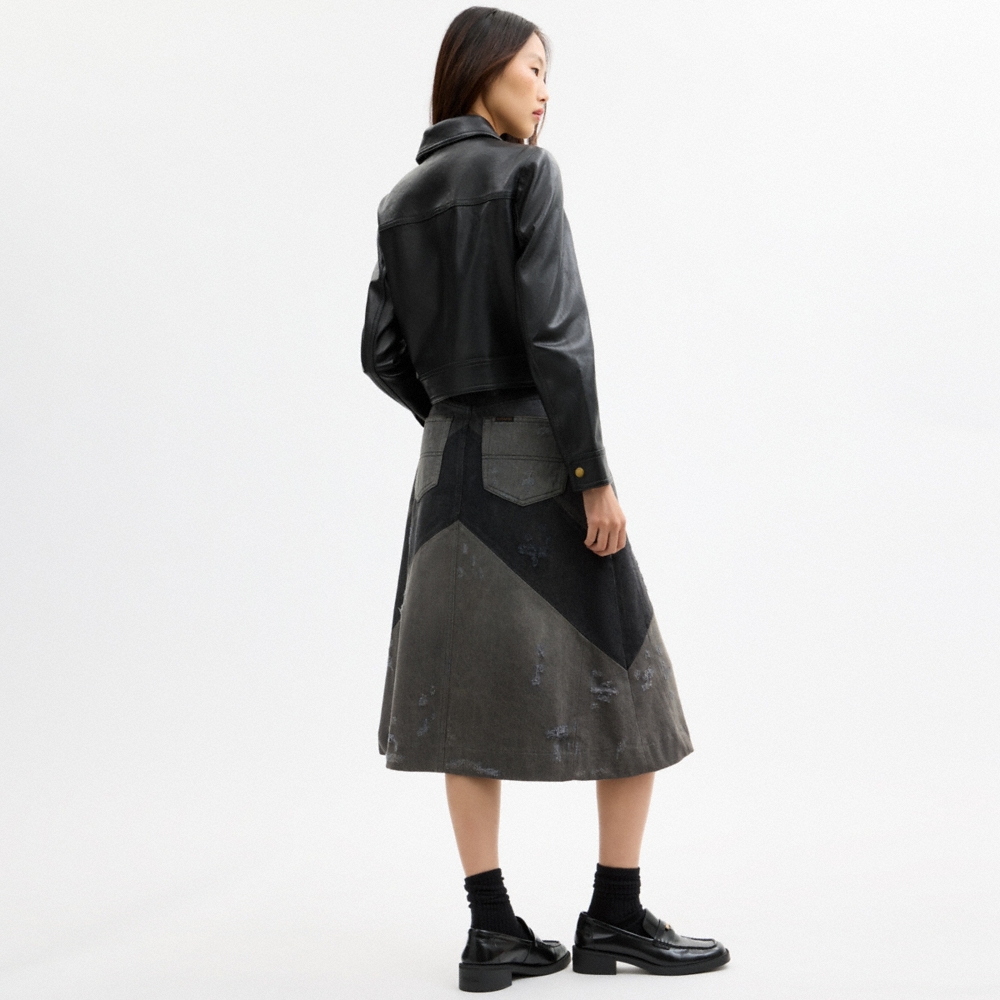 Coach Shrunken Leather Jacket With Turnlocks - Preorder