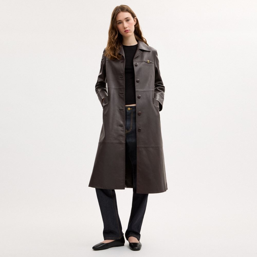 Coach Leather Trench - Preorder