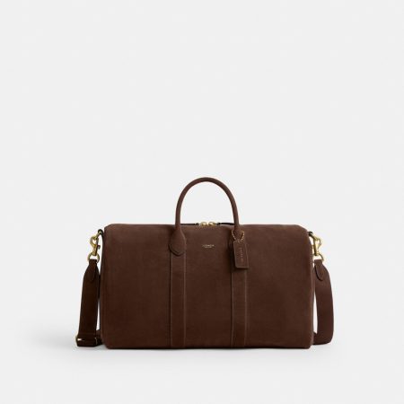 Coach Outlet Compass Bag 45 - Preorder — Dark Chocolate Suede