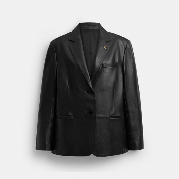 Coach Relaxed Leather Blazer - Preorder