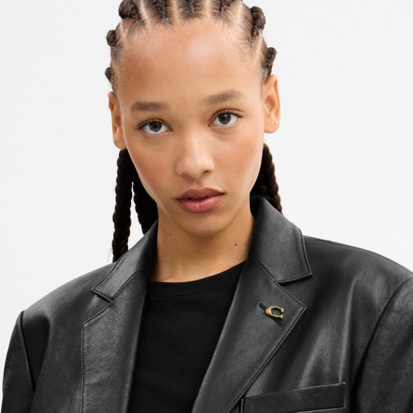 Coach Relaxed Leather Blazer - Preorder