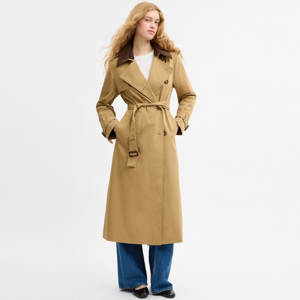 Coach Relaxed Trench With Suede Collar - Preorder - Image 2