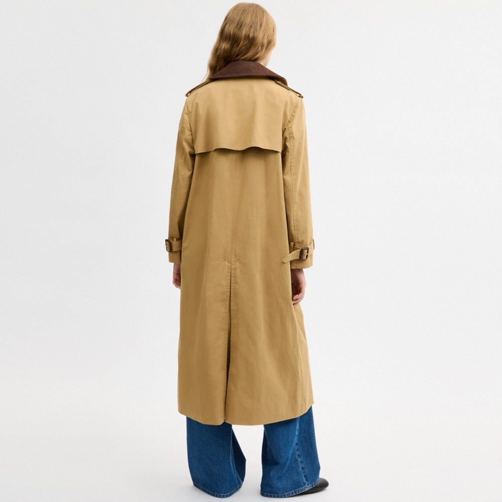 Coach Relaxed Trench With Suede Collar - Preorder - Image 3