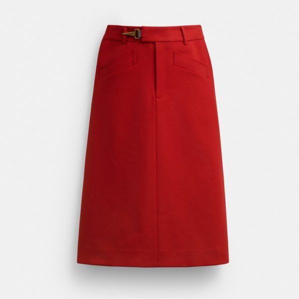 Coach Solid A-Line Skirt - Preorder