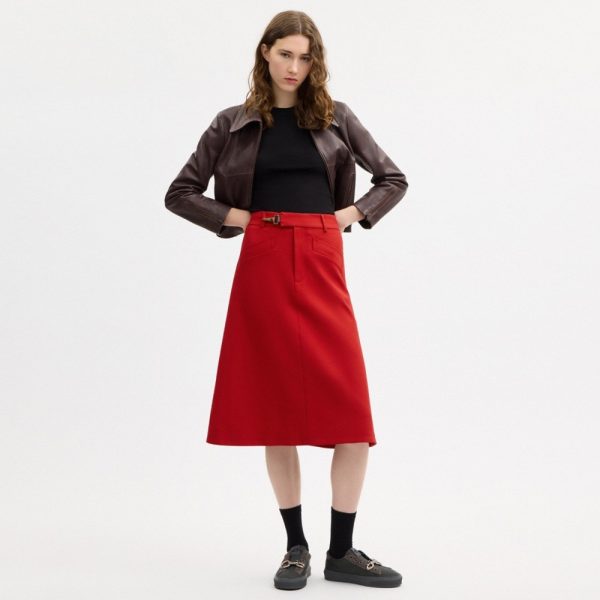 Coach Solid A-Line Skirt - Preorder