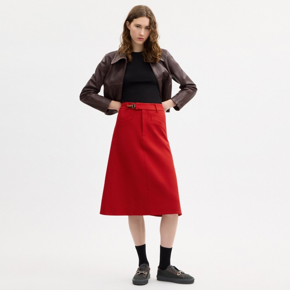 Coach Solid A-Line Skirt - Preorder