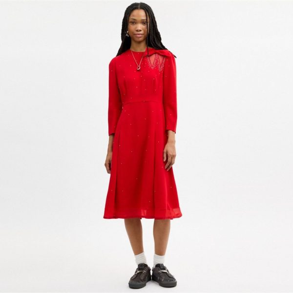 Coach Long Sleeve Bow Dress - Preorder