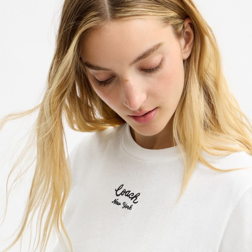 Coach Cap Sleeve Box Crewneck T-Shirt - Preorder