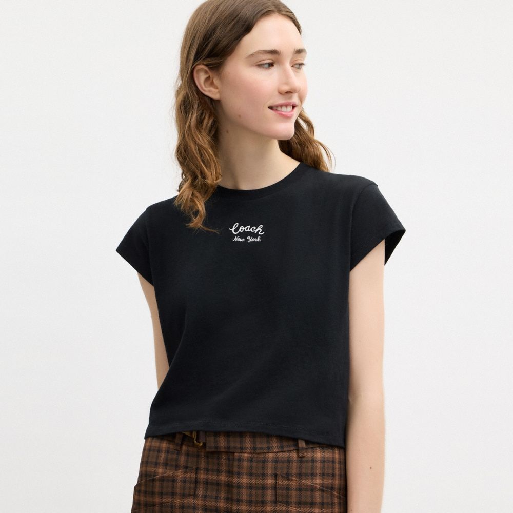 Coach Cap Sleeve Box Crewneck T-Shirt - Preorder