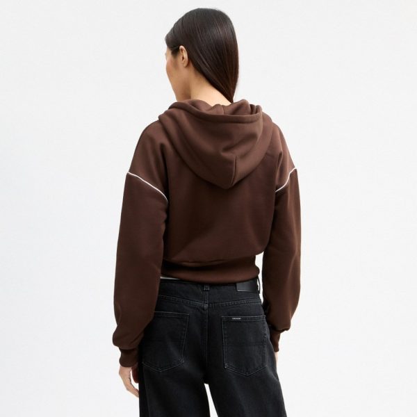 Coach Heritage Long Sleeve Cropped Sport Full Zip Hoodie - Preorder