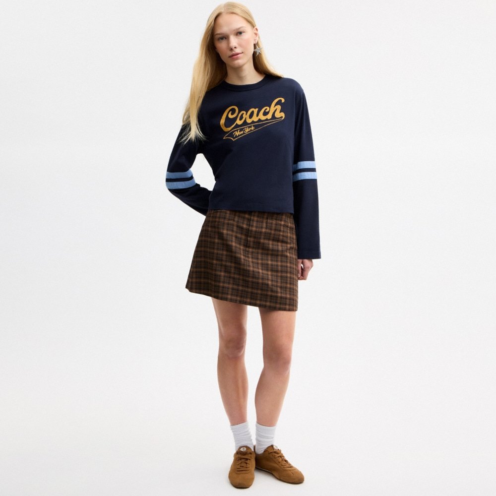 Coach Sporty Script Long Sleeve Shirt In Organic Cotton - Preorder