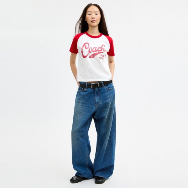 Coach Sporty Script 90's Fit T-Shirt In Organic Cotton - Preorder