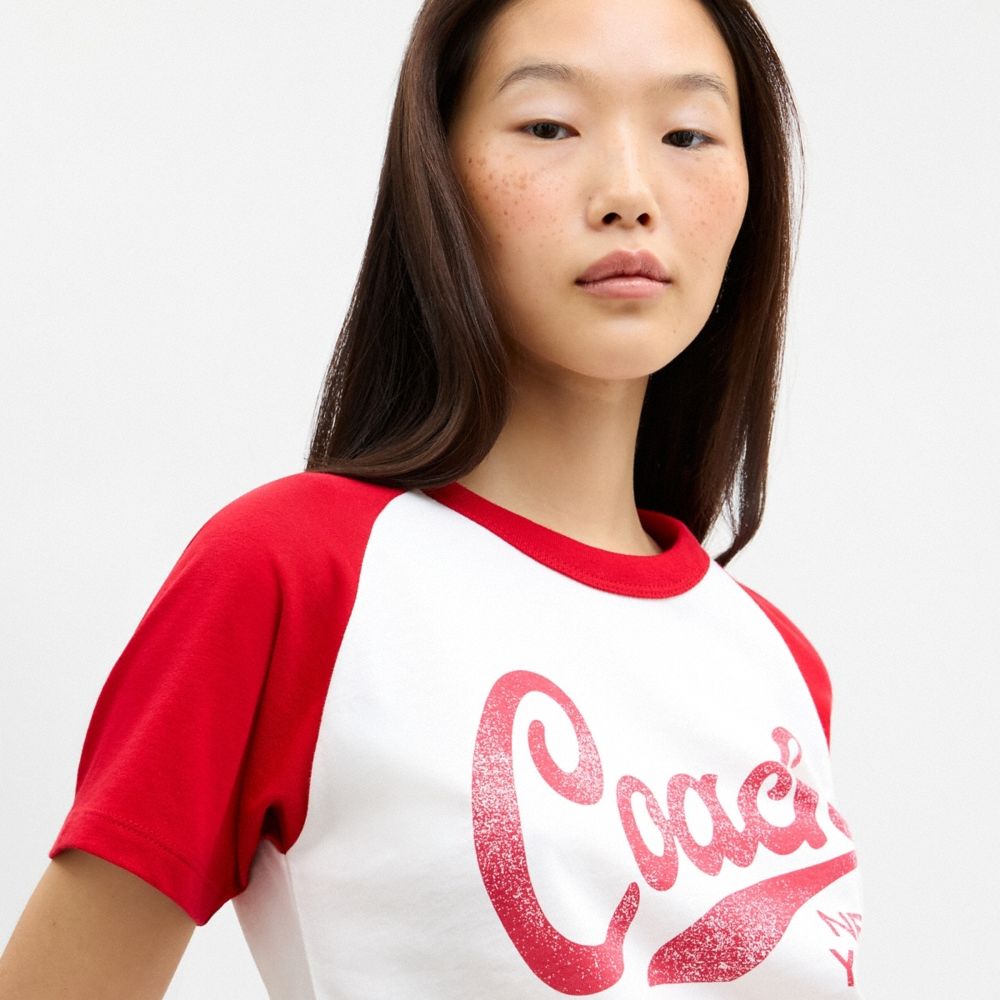 Coach Sporty Script 90's Fit T-Shirt In Organic Cotton - Preorder