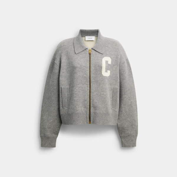 Coach Double Face Zipper Cardigan - Preorder
