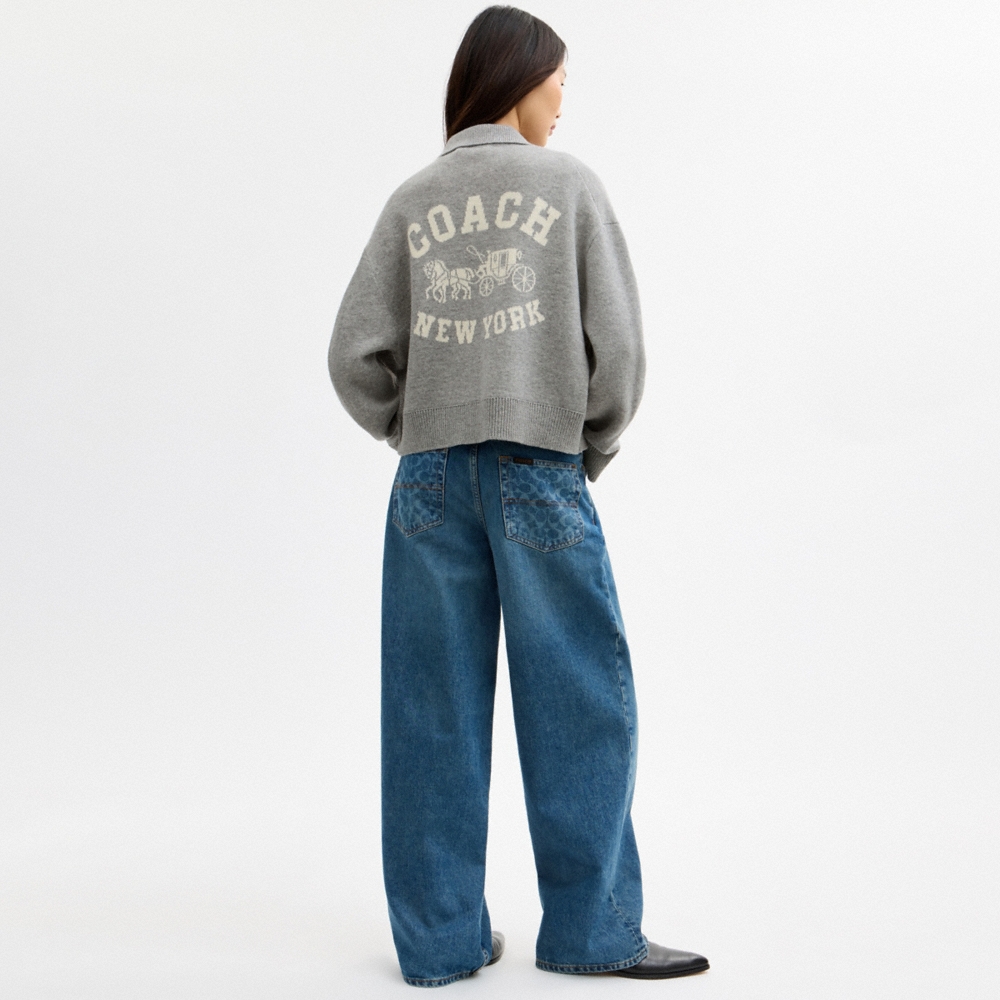 Coach Double Face Zipper Cardigan - Preorder - Image 3