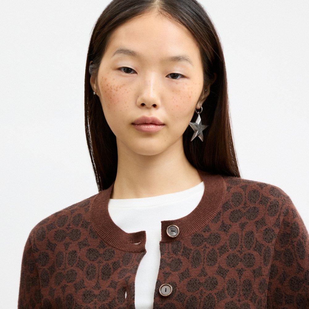 Coach Outlet Signature Button Down Cardigan - Preorder
