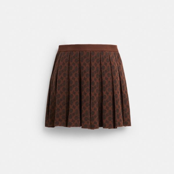 Coach Outlet Signature Pleated Knit Mini Skirt - Preorder