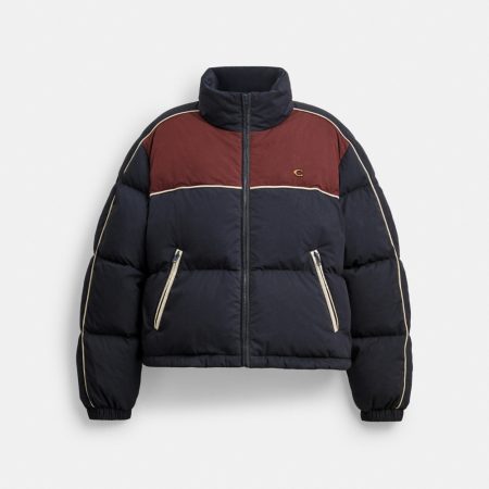 Coach Sporty Heritage Puffer - Preorder — Navy Multi