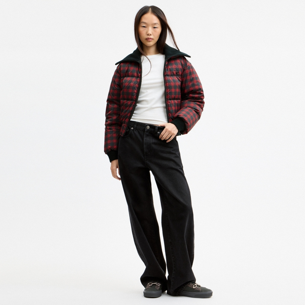 Coach Printed Puffer With Rib In Recycled Polyamide - Preorder