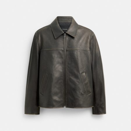 Coach Outlet Loved Leather Jacket - Preorder — Black