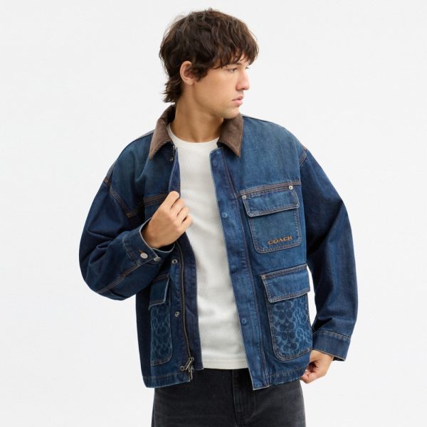 Coach Outlet Denim Chore Coat With Flannel Lining - Preorder