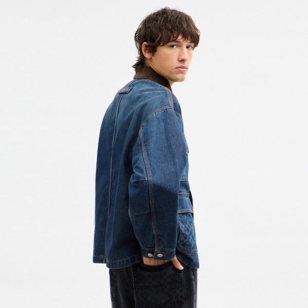 Coach Outlet Denim Chore Coat With Flannel Lining - Preorder