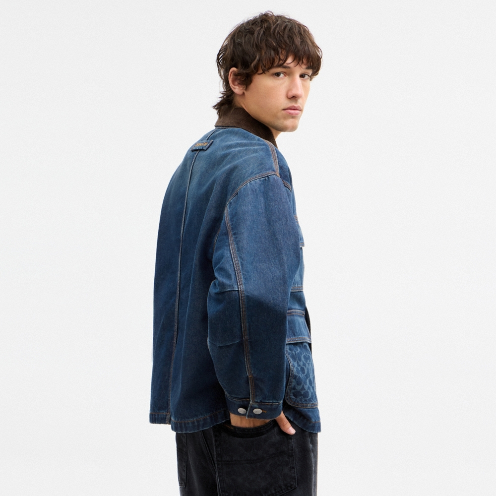 Coach Outlet Denim Chore Coat With Flannel Lining - Preorder