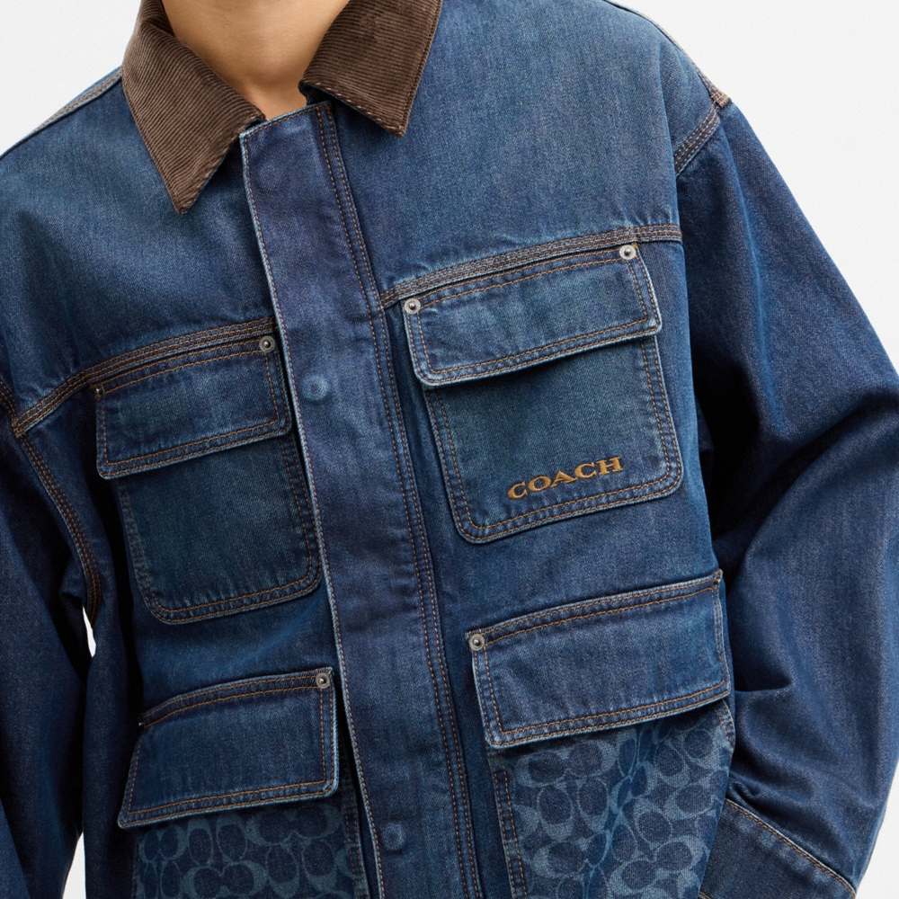 Coach Outlet Denim Chore Coat With Flannel Lining - Preorder