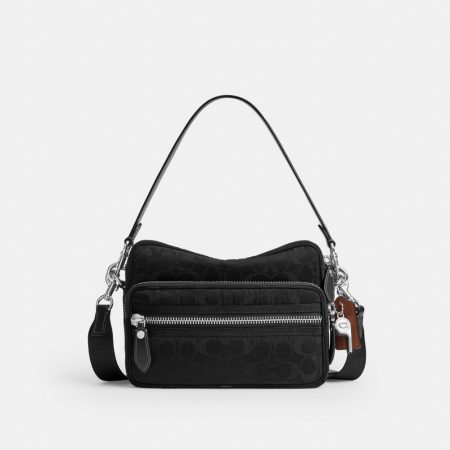 Coach Outlet Dakota Crossbody Bag In Signature Nylon - Preorder — Black