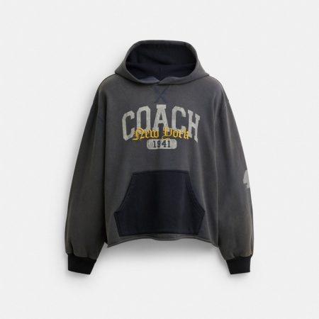 Coach Outlet Twisted Heritage Hoodie - Preorder — Navy